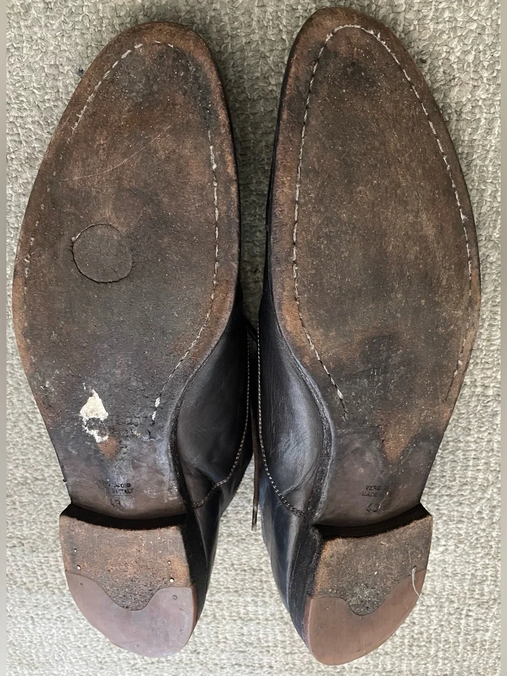 ALEXANDER McQUEEN Dark Brown Leather Lace-Up Oxfords & Dust Bag